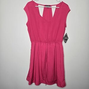 BeBop Pink Cup Sleeve Back Cut-Out Dress M NWT